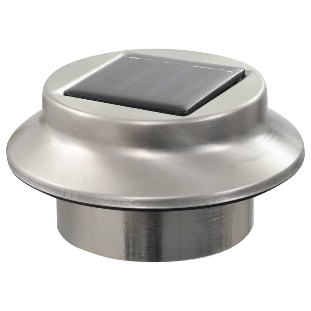 vidaXL Outdoor Solar Lamps 12 pcs LED Round 12 cm White - Silver