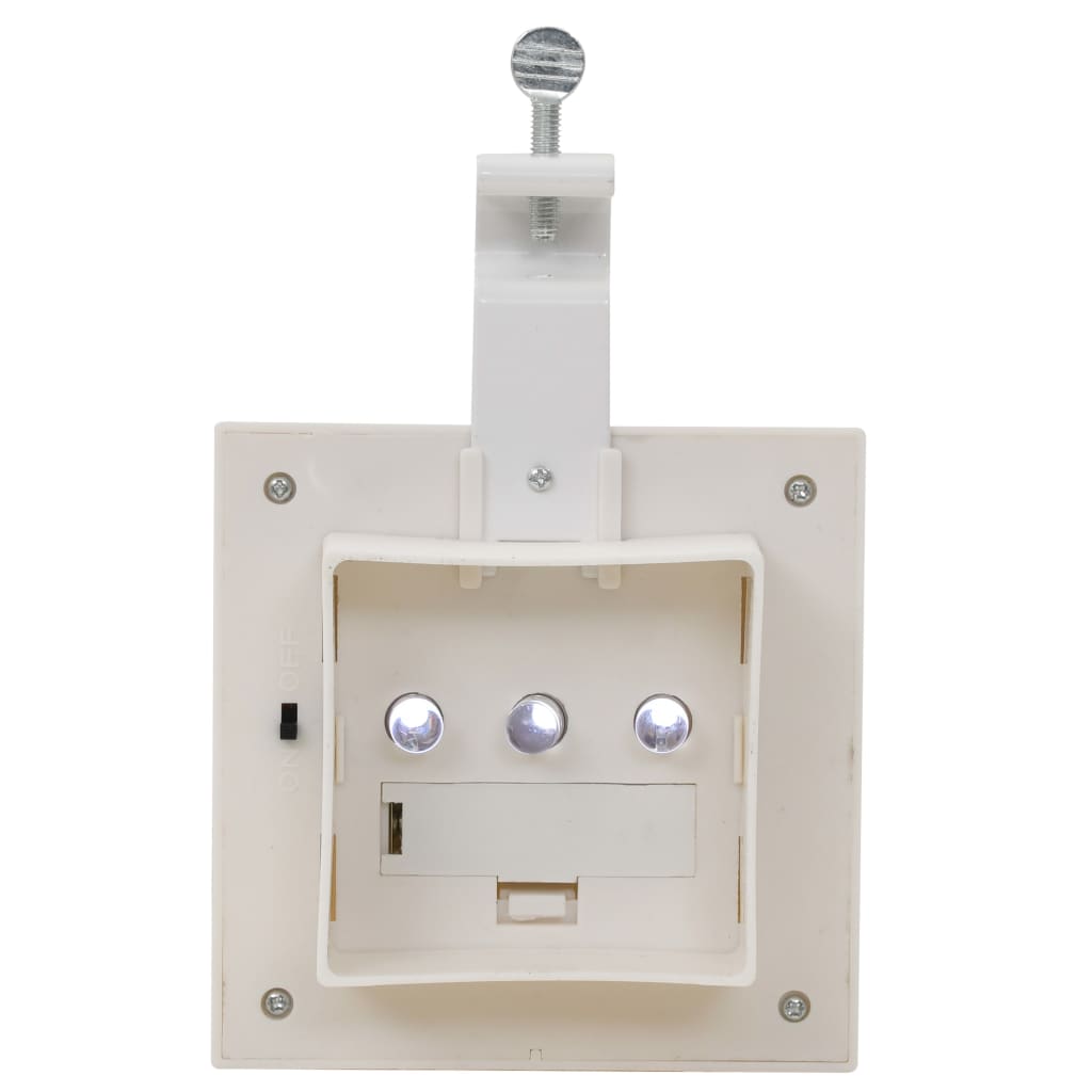 vidaXL Outdoor Solar Lamps 12 pcs LED Square 12 cm White