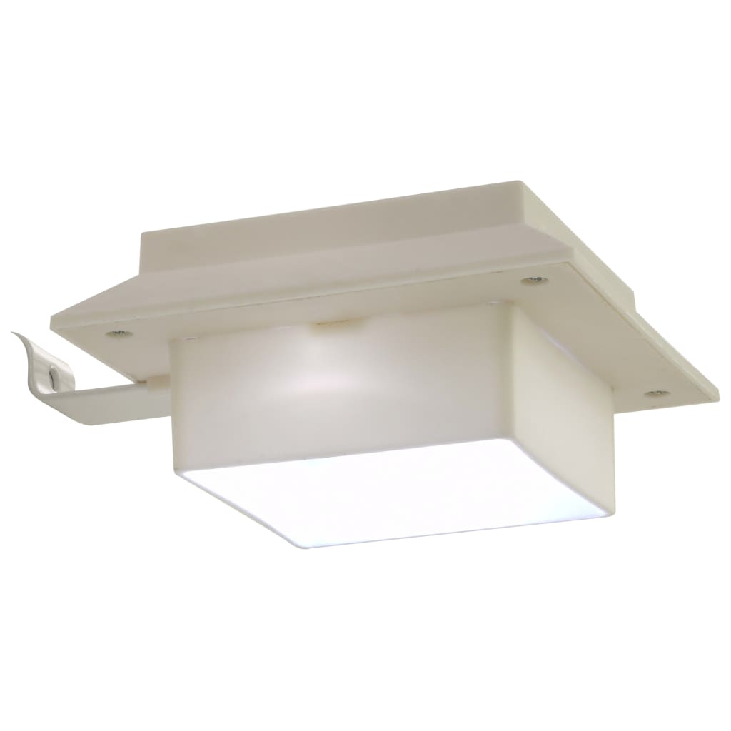 vidaXL Outdoor Solar Lamps 12 pcs LED Square 12 cm White