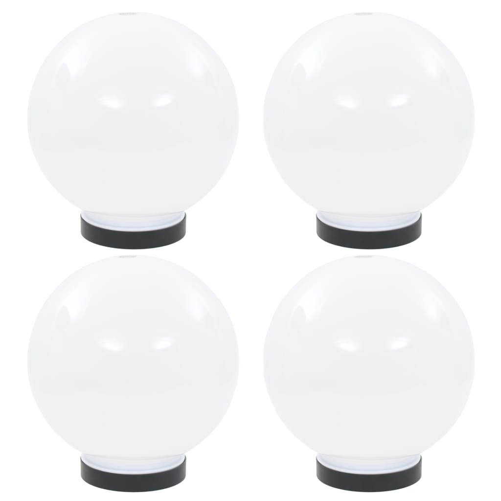 vidaXL LED Bowl Lamps 4 pcs Spherical 20 cm PMMA - White