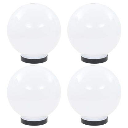 vidaXL LED Bowl Lamps 4 pcs Spherical 20 cm PMMA - White