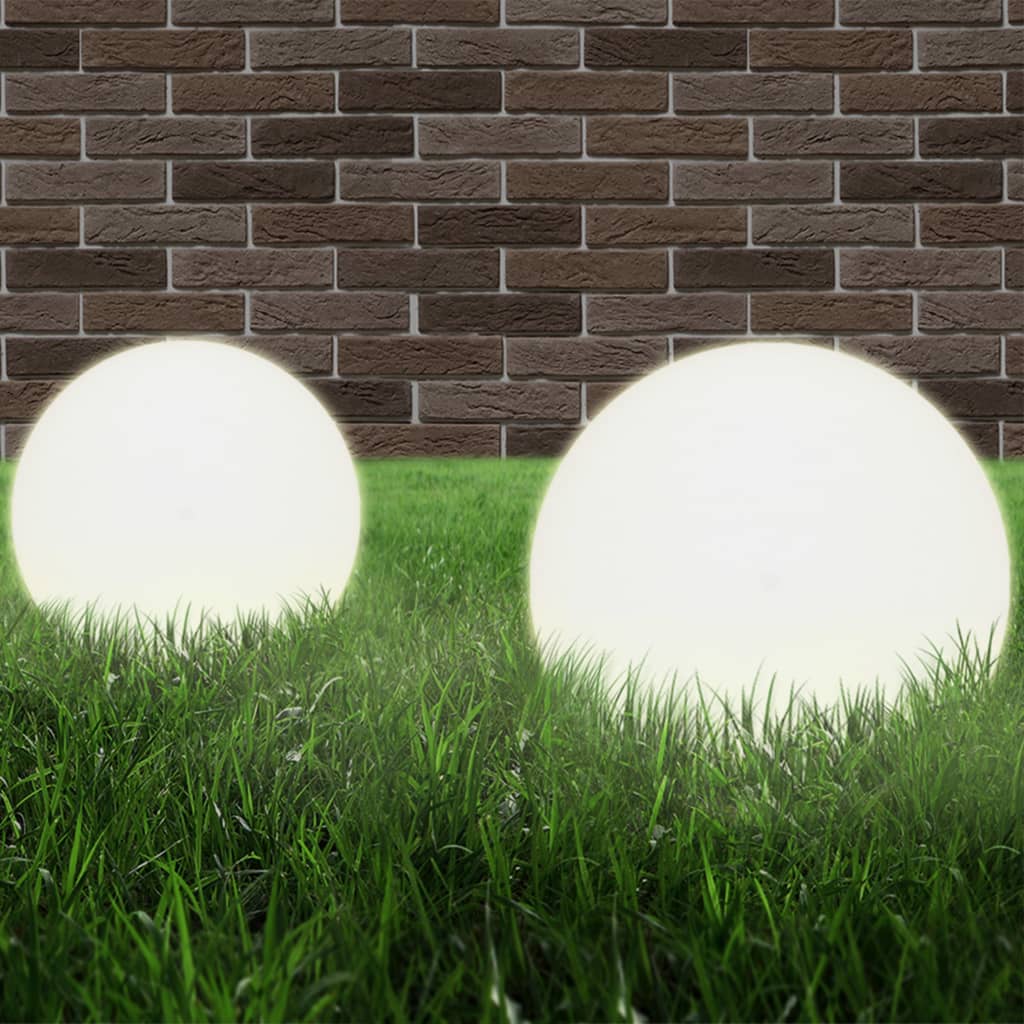 vidaXL LED Bowl Lamps 4 pcs Spherical 20 cm PMMA - White