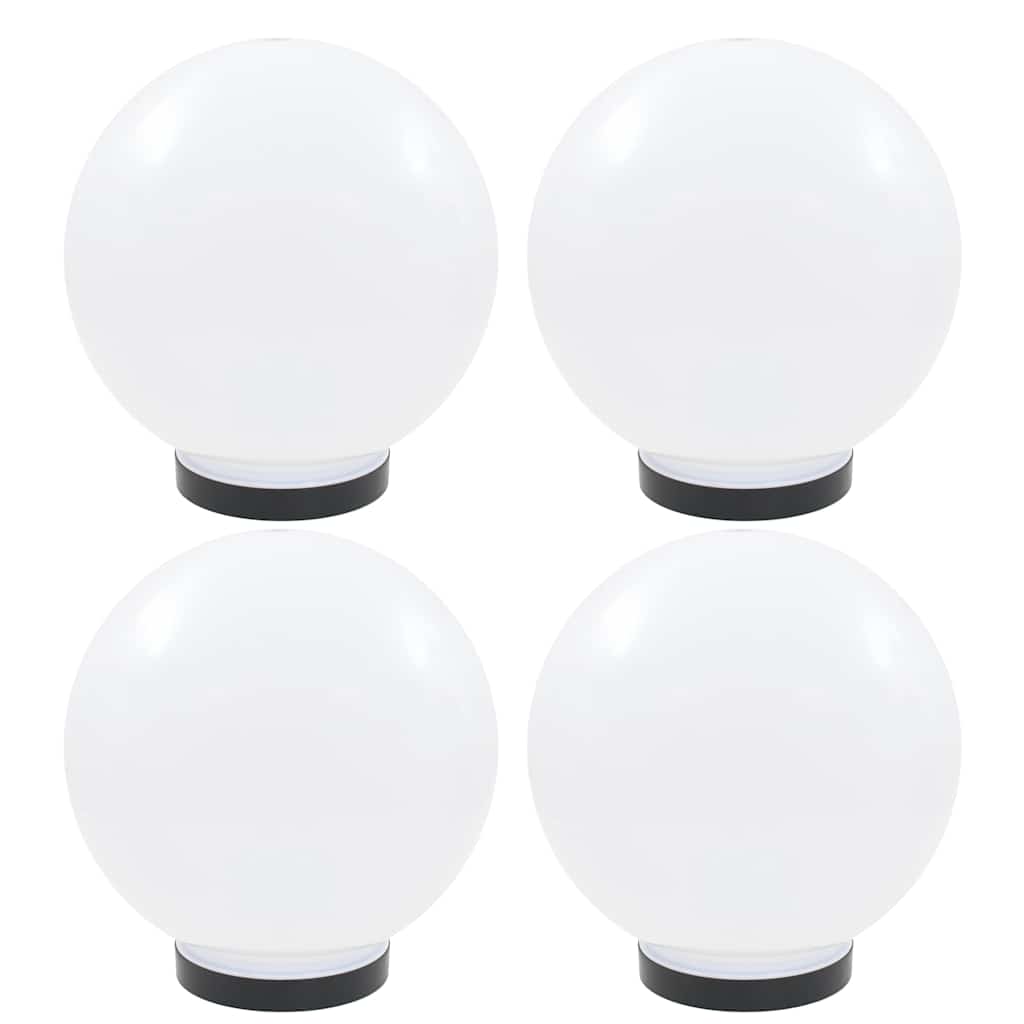 vidaXL LED Bowl Lamps 4 pcs Spherical 25 cm PMMA - White