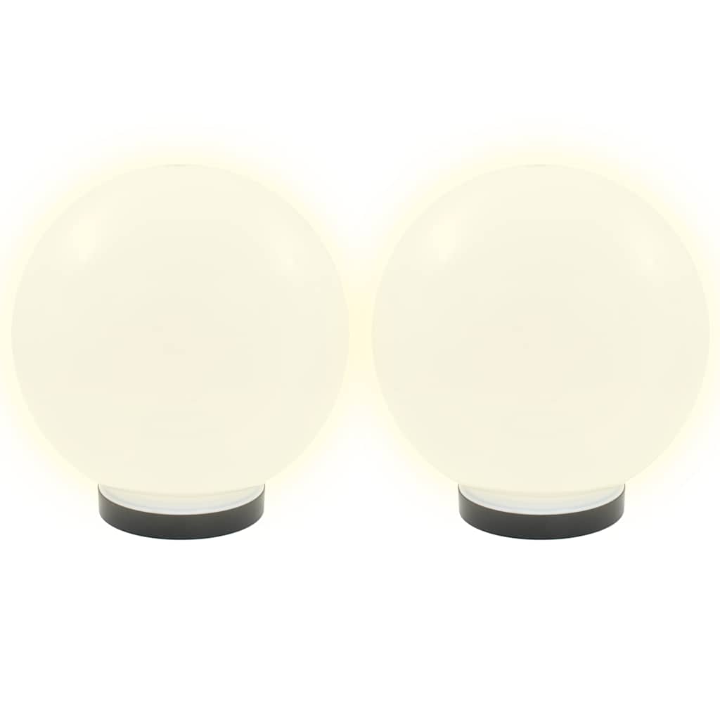 vidaXL LED Bowl Lamps 4 pcs Spherical 25 cm PMMA - White