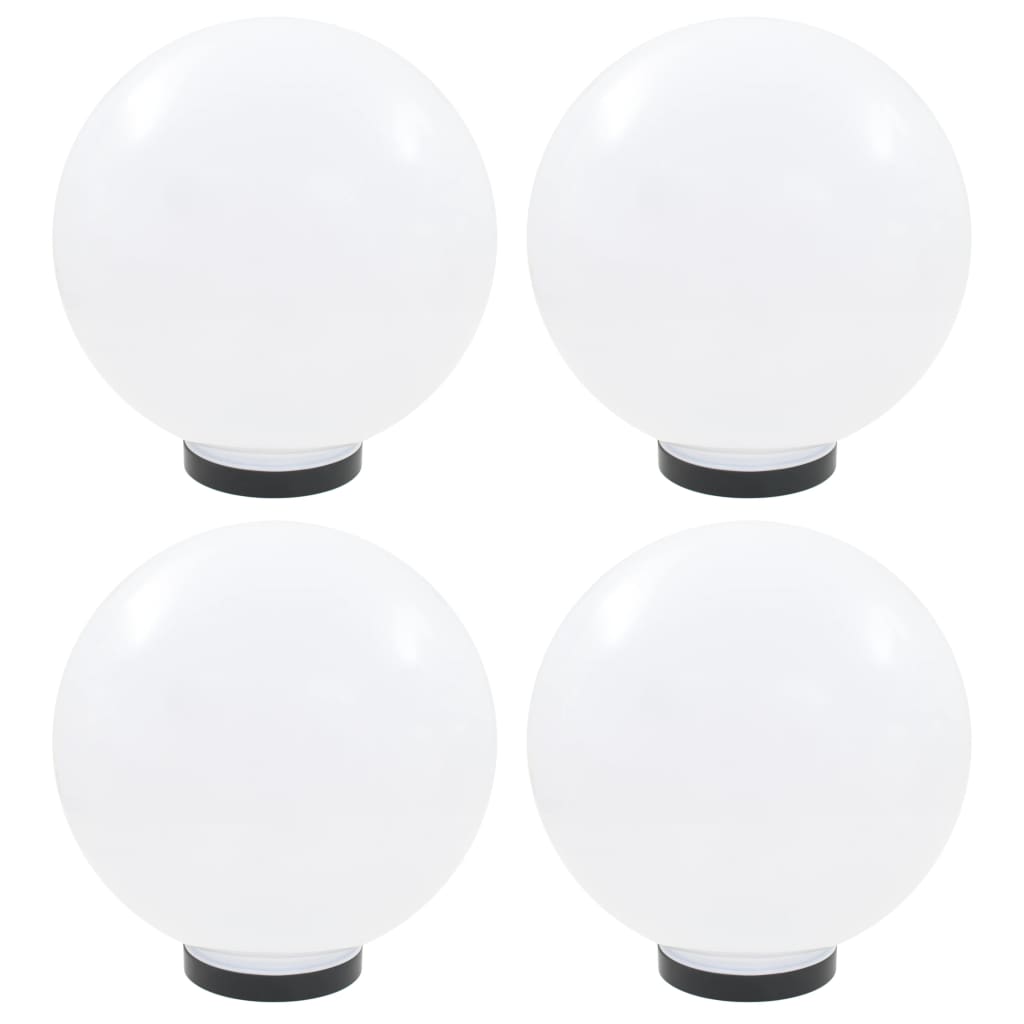vidaXL LED Bowl Lamps 4 pcs Spherical 30 cm PMMA - White