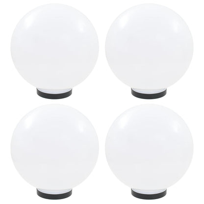vidaXL LED Bowl Lamps 4 pcs Spherical 30 cm PMMA - White