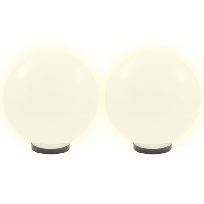 vidaXL LED Bowl Lamps 4 pcs Spherical 30 cm PMMA - White