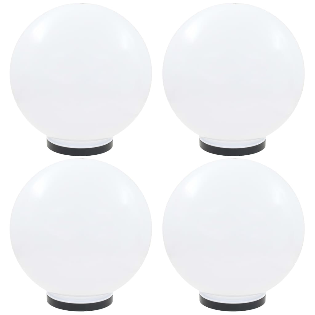vidaXL LED Bowl Lamps 4 pcs Spherical 40 cm PMMA - White