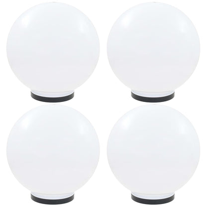 vidaXL LED Bowl Lamps 4 pcs Spherical 40 cm PMMA - White