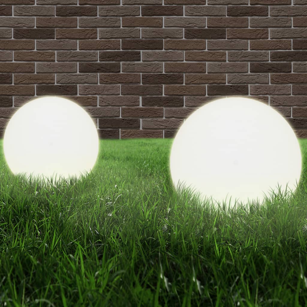 vidaXL LED Bowl Lamps 4 pcs Spherical 40 cm PMMA - White