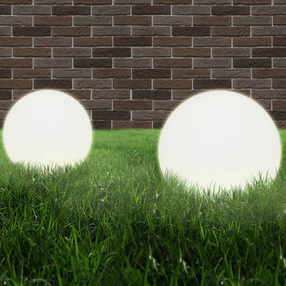 vidaXL LED Bowl Lamps 4 pcs Spherical 40 cm PMMA - White