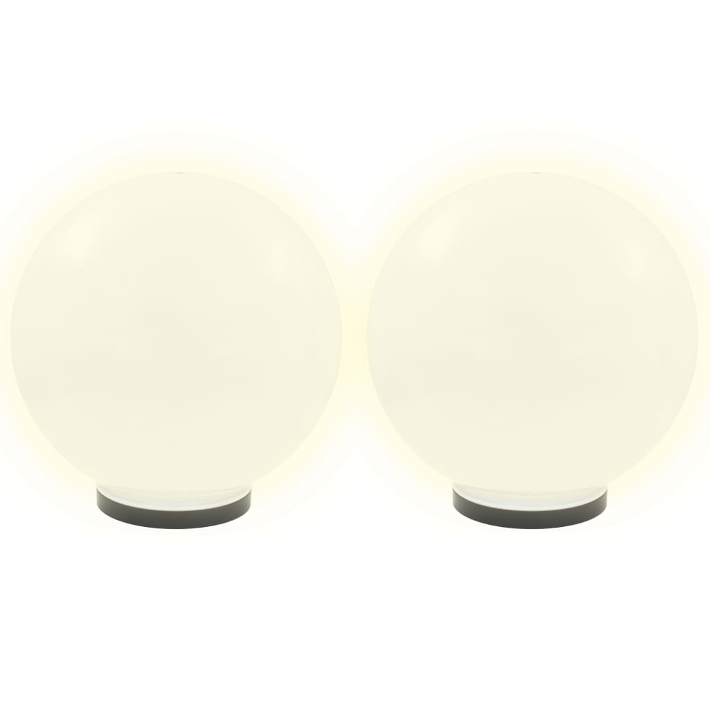 vidaXL LED Bowl Lamps 4 pcs Spherical 40 cm PMMA - White