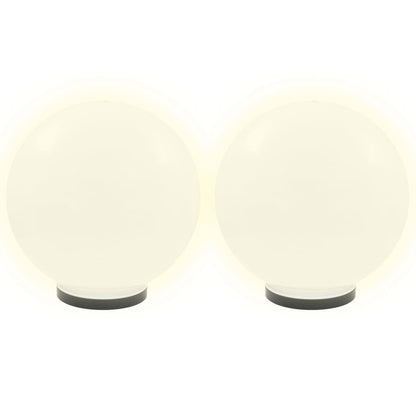 vidaXL LED Bowl Lamps 4 pcs Spherical 40 cm PMMA - White
