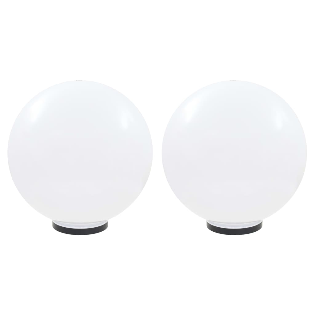 vidaXL LED Bowl Lamps 2 pcs Spherical 50 cm PMMA - White