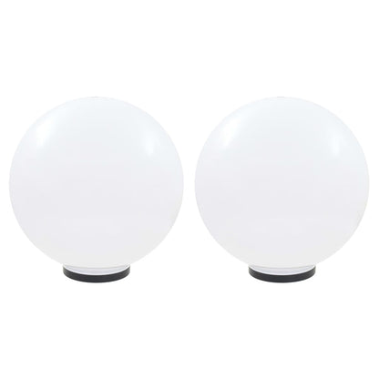 vidaXL LED Bowl Lamps 2 pcs Spherical 50 cm PMMA - White
