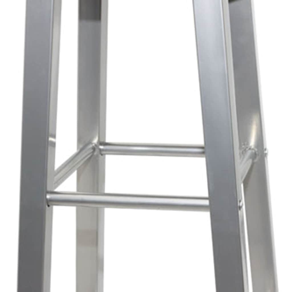 vidaXL Bar Stools 4 pcs Silver and Brown MDF - 30 x 30 x 70 cm
