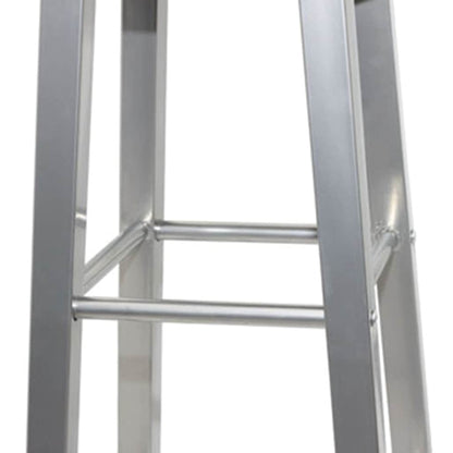 vidaXL Bar Stools 4 pcs Silver and Brown MDF - 30 x 30 x 70 cm