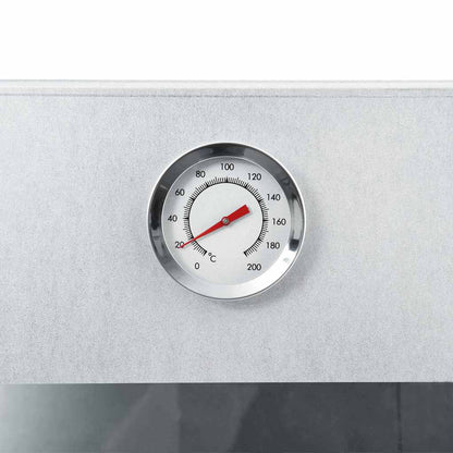 vidaXL BBQ Oven Smoker with 1kg Wood Chips 44.5x29x83 cm - Silver