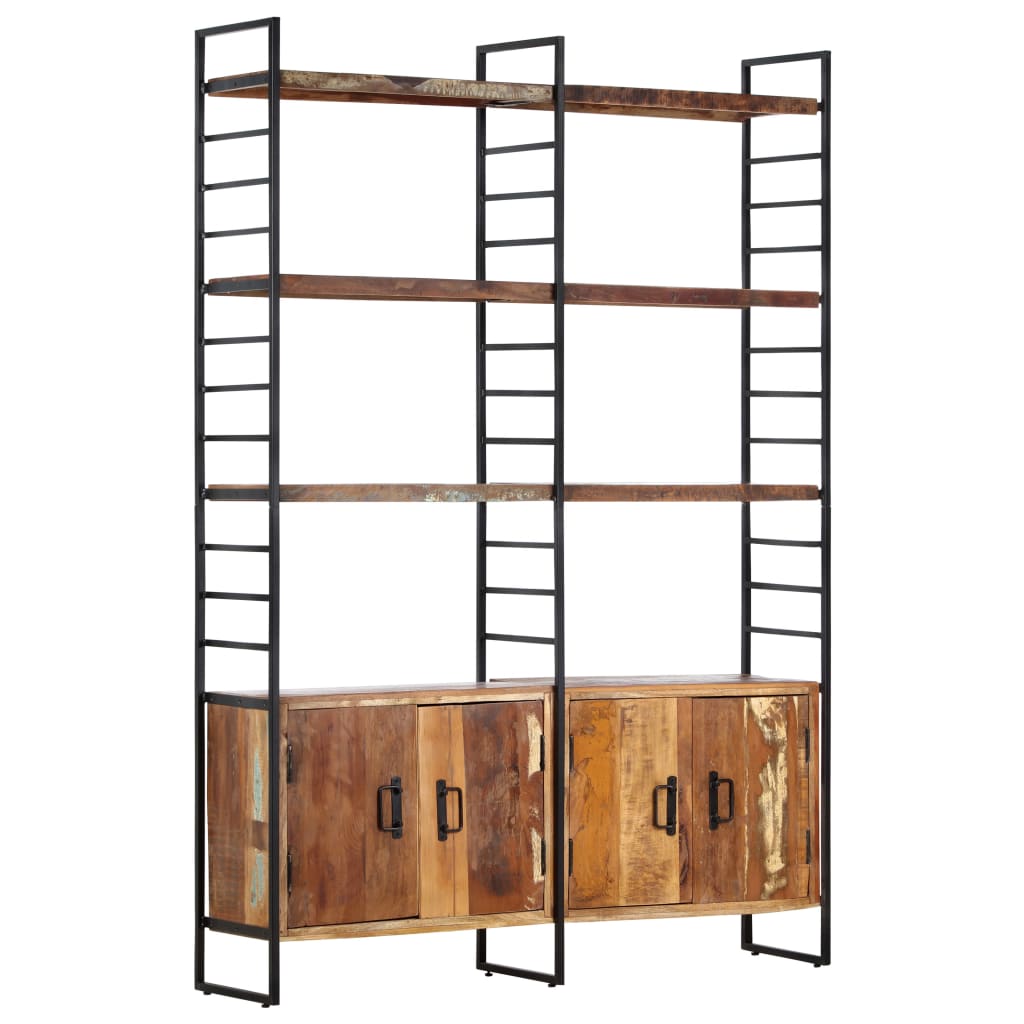 vidaXL 4-Tier Bookcase 124x30x180 cm Solid Reclaimed Wood - Brown