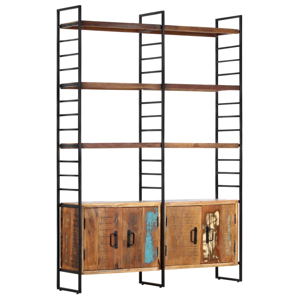 vidaXL 4-Tier Bookcase 124x30x180 cm Solid Reclaimed Wood - Brown