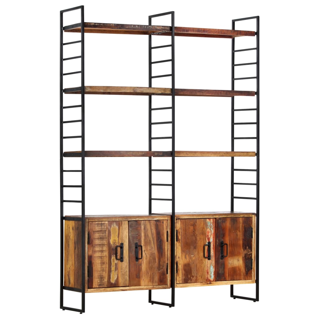 vidaXL 4-Tier Bookcase 124x30x180 cm Solid Reclaimed Wood - Brown