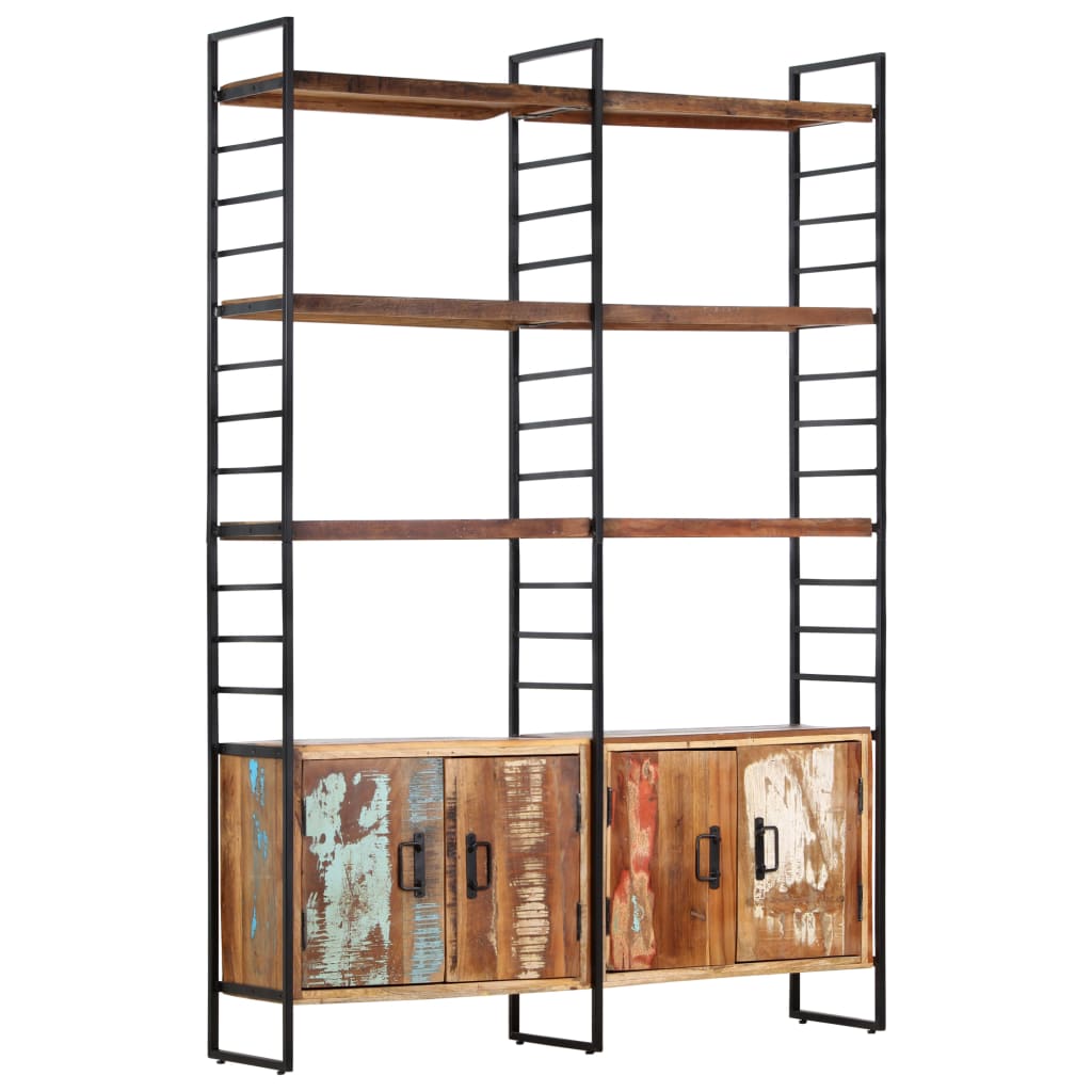 vidaXL 4-Tier Bookcase 124x30x180 cm Solid Reclaimed Wood - Brown