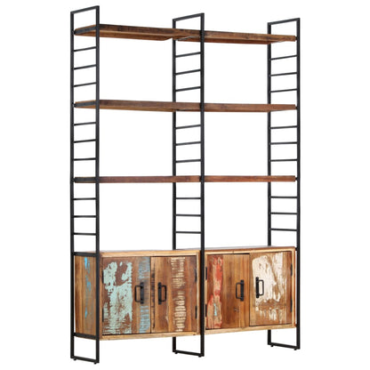 vidaXL 4-Tier Bookcase 124x30x180 cm Solid Reclaimed Wood - Brown