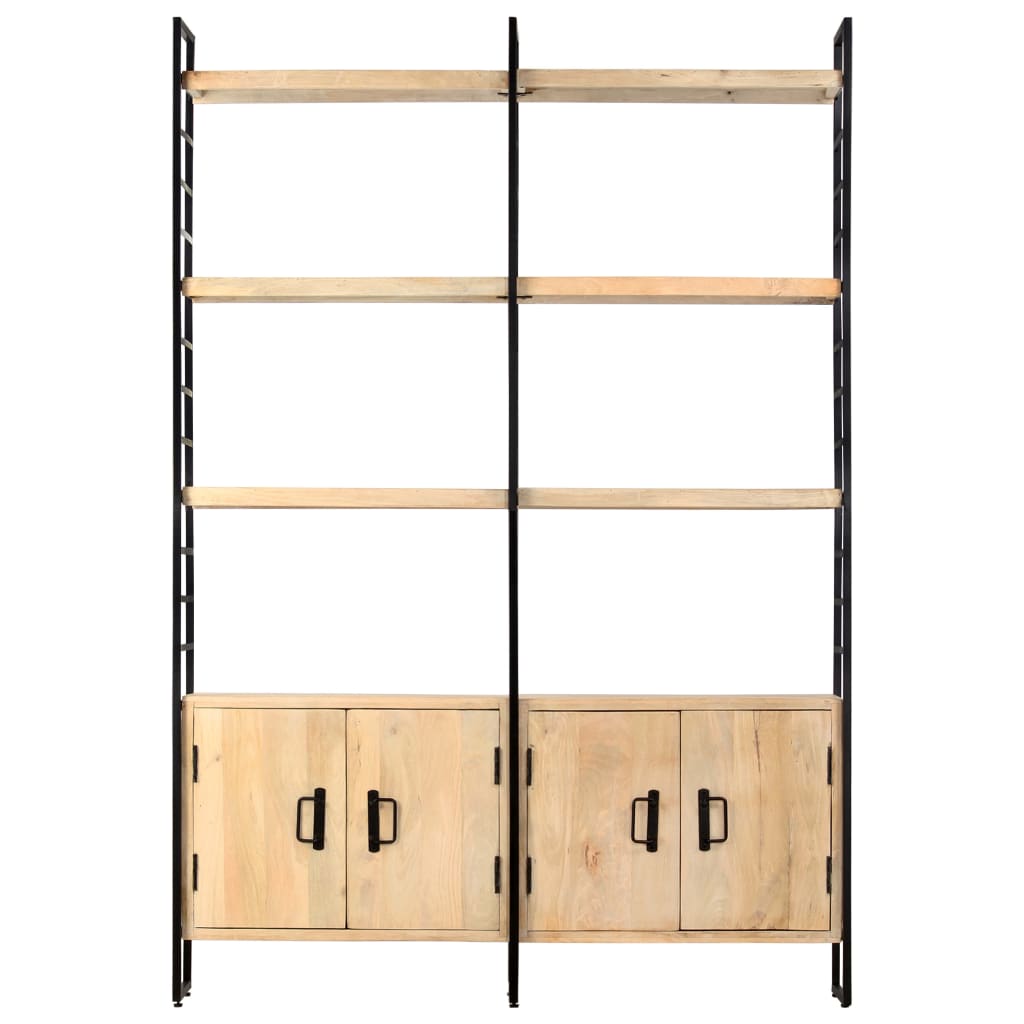 vidaXL 4-Tier Bookcase 124x30x180 cm Solid Mango Wood - Brown