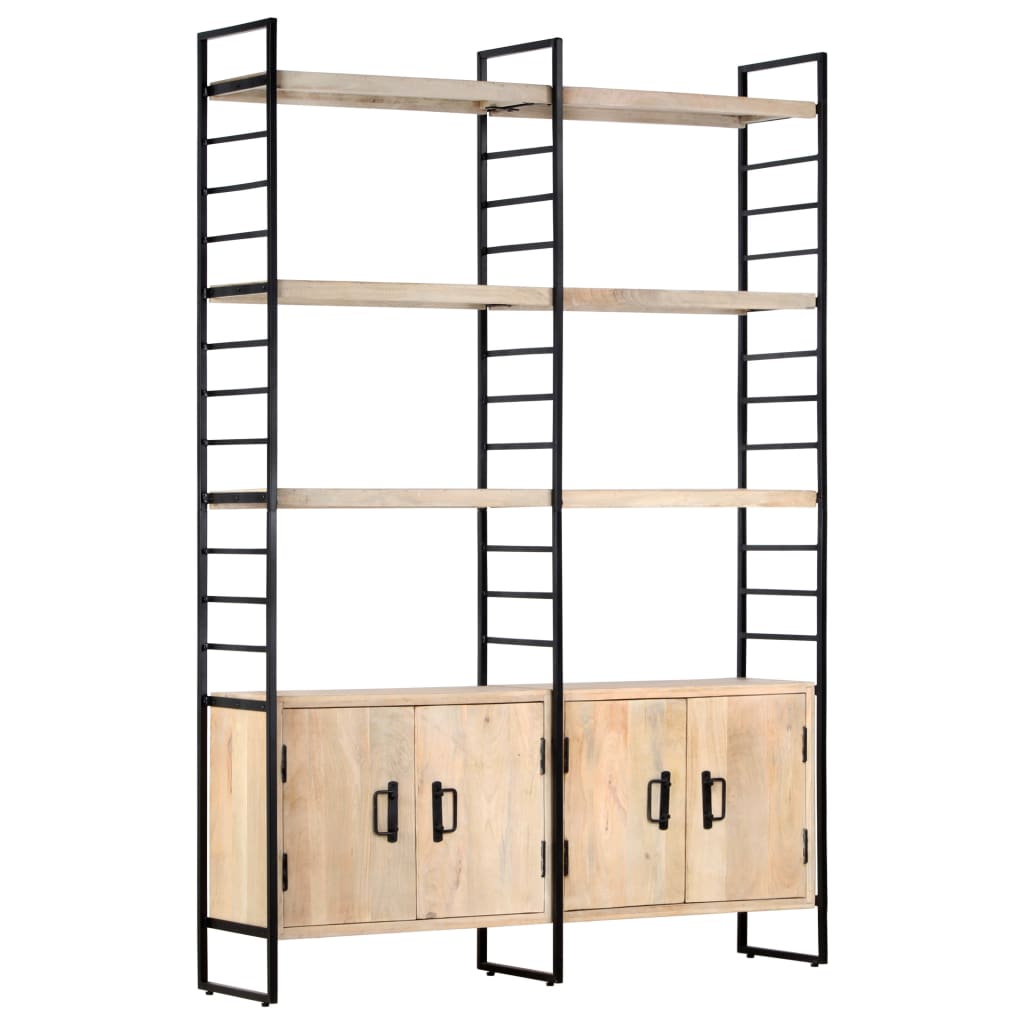 vidaXL 4-Tier Bookcase 124x30x180 cm Solid Mango Wood - Brown