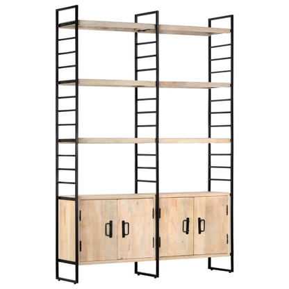 vidaXL 4-Tier Bookcase 124x30x180 cm Solid Mango Wood - Brown