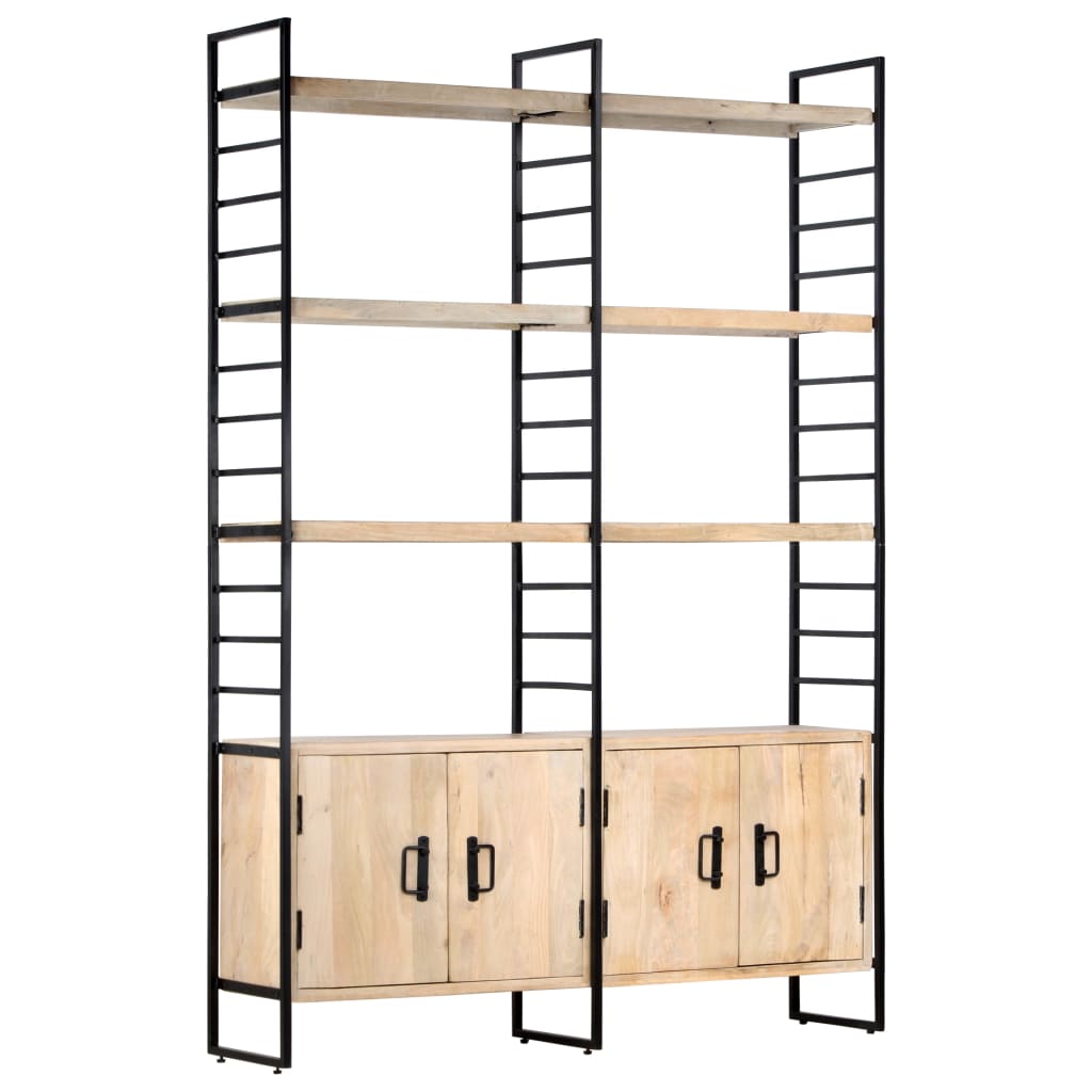 vidaXL 4-Tier Bookcase 124x30x180 cm Solid Mango Wood - Brown