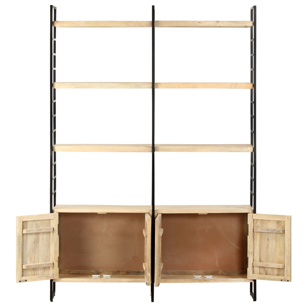vidaXL 4-Tier Bookcase 124x30x180 cm Solid Mango Wood - Brown