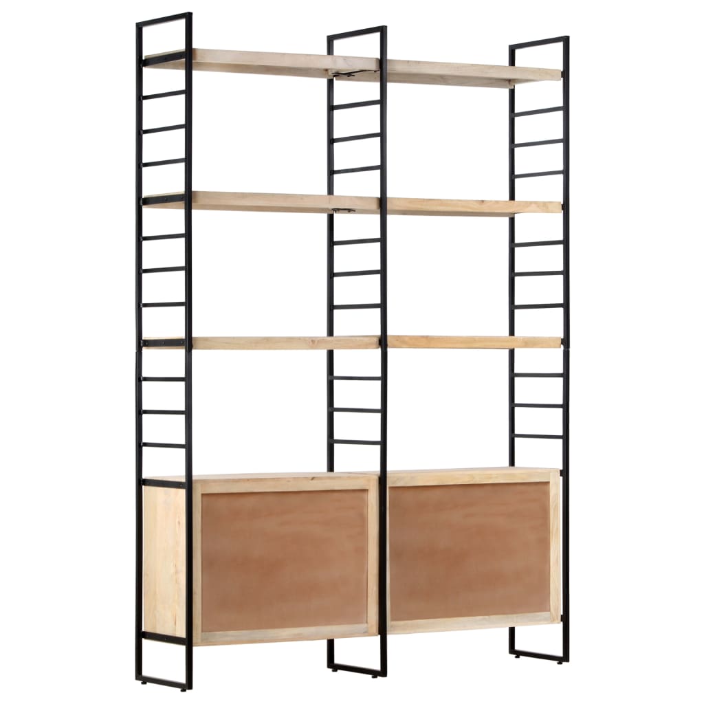 vidaXL 4-Tier Bookcase 124x30x180 cm Solid Mango Wood - Brown