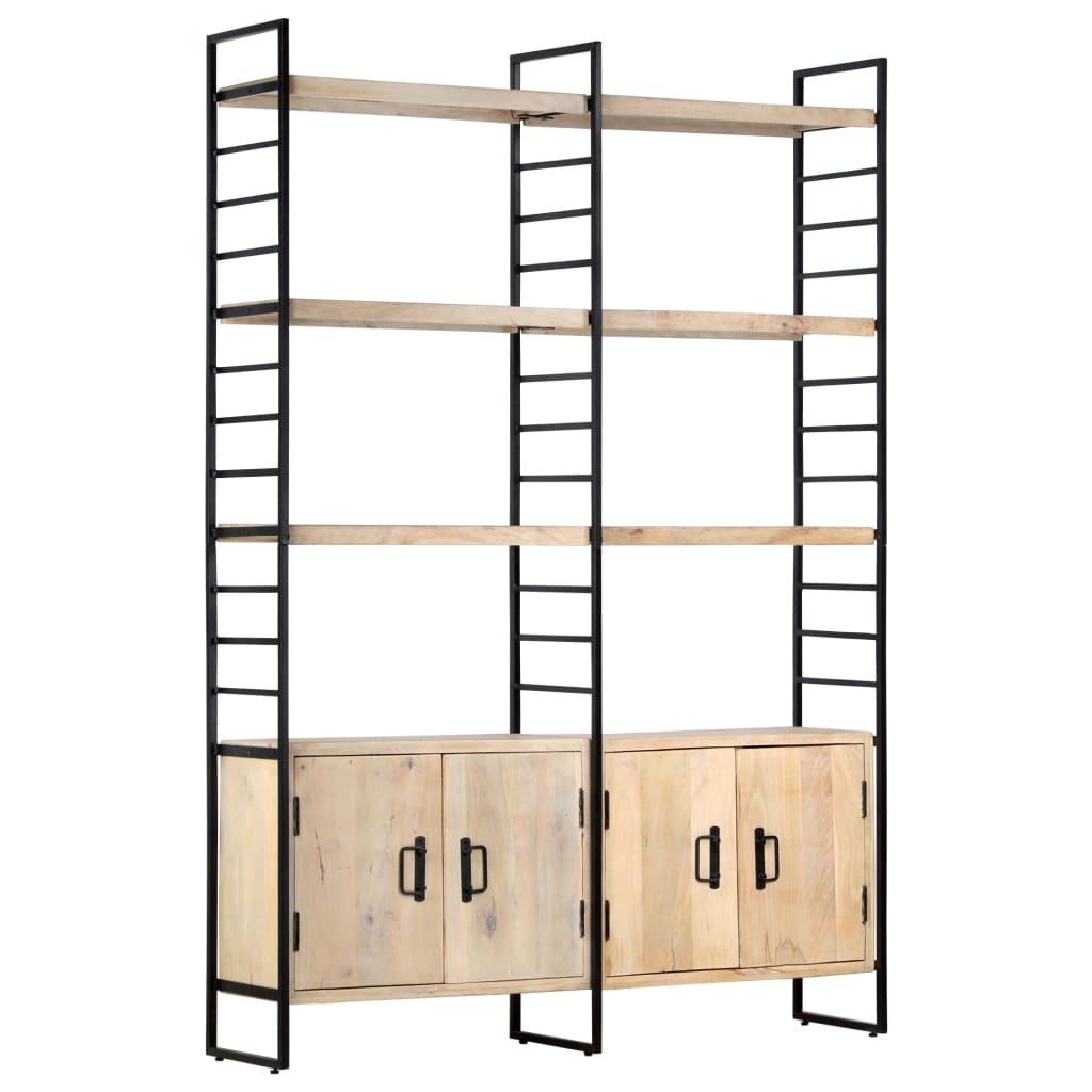 vidaXL 4-Tier Bookcase 124x30x180 cm Solid Mango Wood - Brown