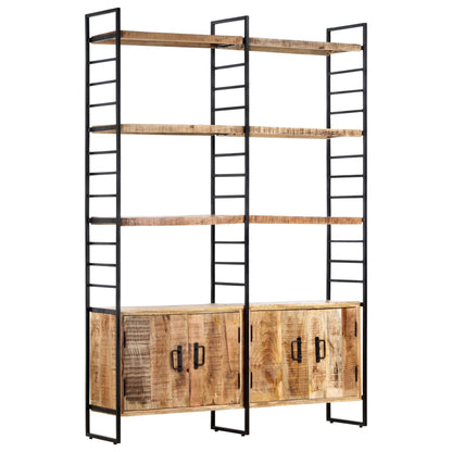 vidaXL 4-Tier Bookcase 124x30x180 cm Rough Mango Wood - Brown