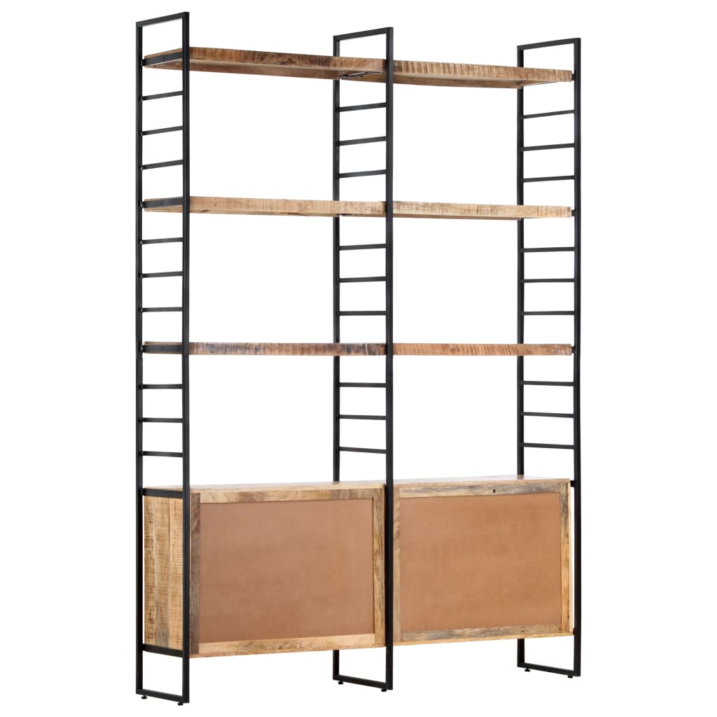 vidaXL 4-Tier Bookcase 124x30x180 cm Rough Mango Wood - Brown