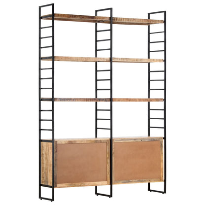 vidaXL 4-Tier Bookcase 124x30x180 cm Rough Mango Wood - Brown