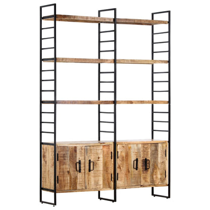 vidaXL 4-Tier Bookcase 124x30x180 cm Rough Mango Wood - Brown