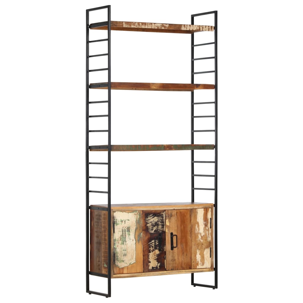 vidaXL 4-Tier Bookcase 80x30x180 cm Solid Reclaimed Wood - Brown