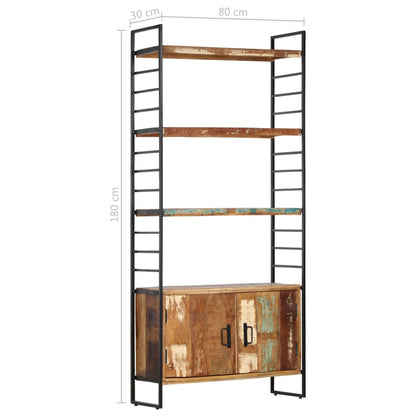 vidaXL 4-Tier Bookcase 80x30x180 cm Solid Reclaimed Wood - Brown