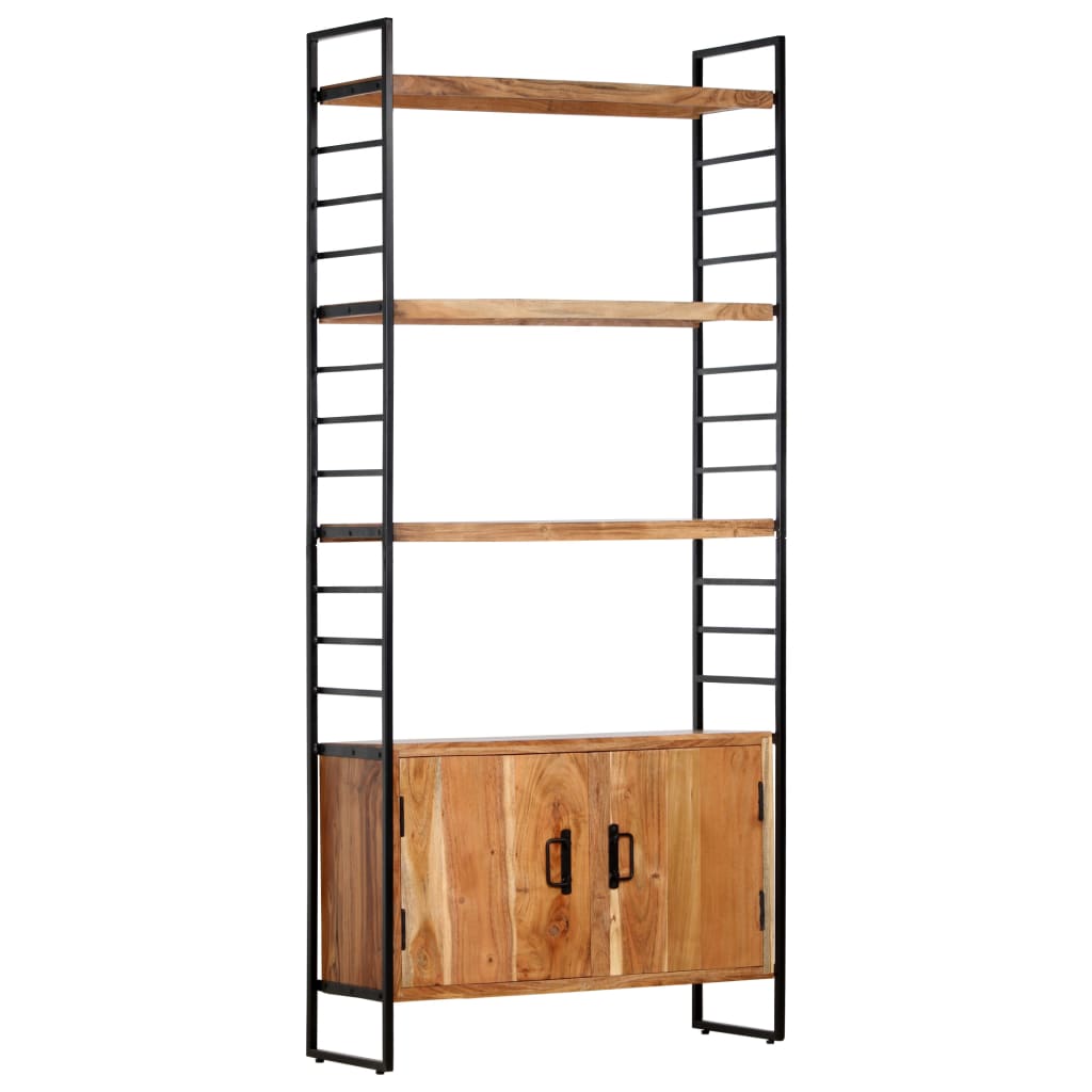 vidaXL 4-Tier Bookcase 80x30x180 cm Solid Acacia Wood - Brown
