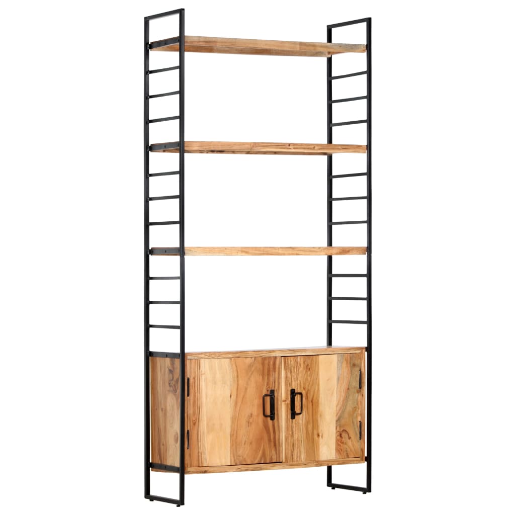 vidaXL 4-Tier Bookcase 80x30x180 cm Solid Acacia Wood - Brown