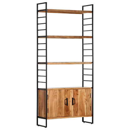 vidaXL 4-Tier Bookcase 80x30x180 cm Solid Acacia Wood - Brown
