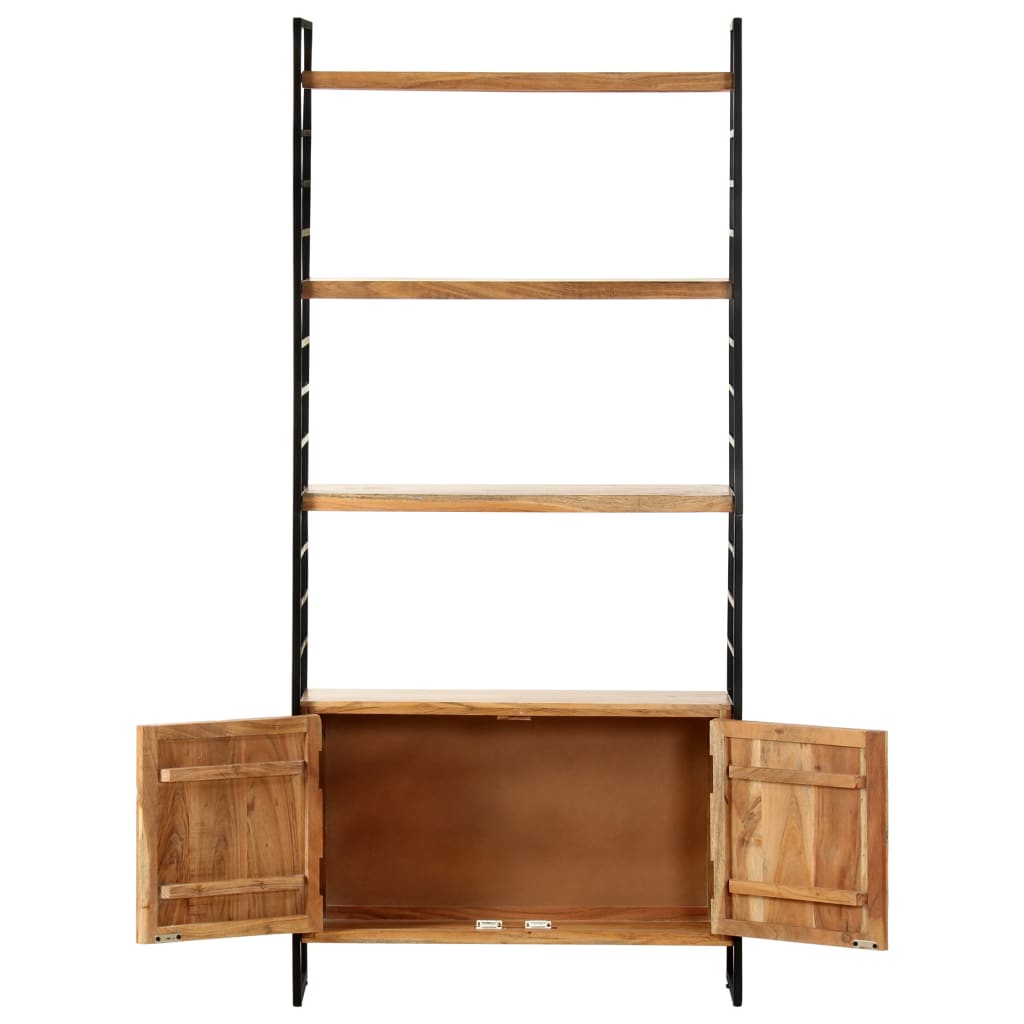 vidaXL 4-Tier Bookcase 80x30x180 cm Solid Acacia Wood - Brown
