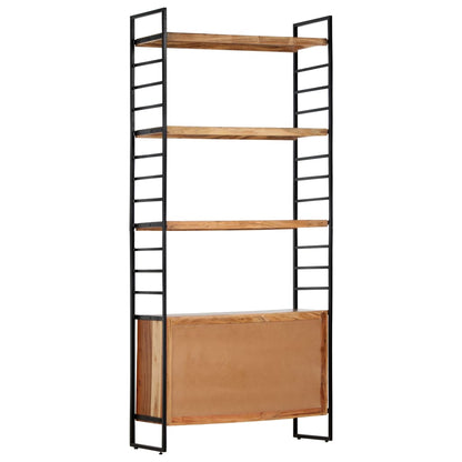 vidaXL 4-Tier Bookcase 80x30x180 cm Solid Acacia Wood - Brown