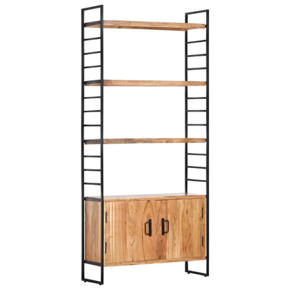 vidaXL 4-Tier Bookcase 80x30x180 cm Solid Acacia Wood - Brown