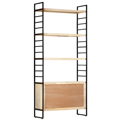 vidaXL 4-Tier Bookcase 80x30x180 cm Solid Mango Wood - Brown