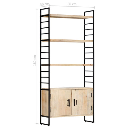 vidaXL 4-Tier Bookcase 80x30x180 cm Solid Mango Wood - Brown