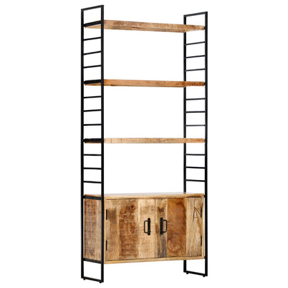 vidaXL 4-Tier Bookcase 80x30x180 cm Rough Mango Wood - Brown
