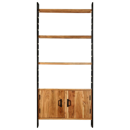 vidaXL 4-Tier Bookcase 80x30x180 cm Rough Mango Wood - Brown